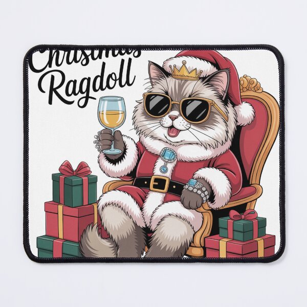 Item preview, Ragdoll cat merry Christmas rich designed and sold by kaka8888.