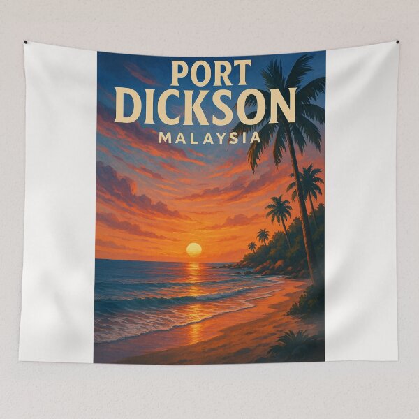 Item preview, Tropical Sunset Along the Shoreline, Port Dickson, Malaysia designed and sold by Places On Earth.