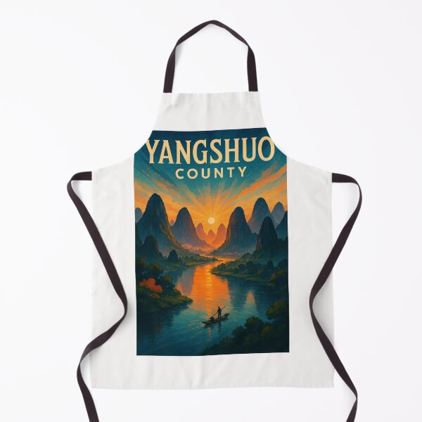 Item preview, Tranquil River Journey at Dusk, Yangshuo County, China designed and sold by Places On Earth.