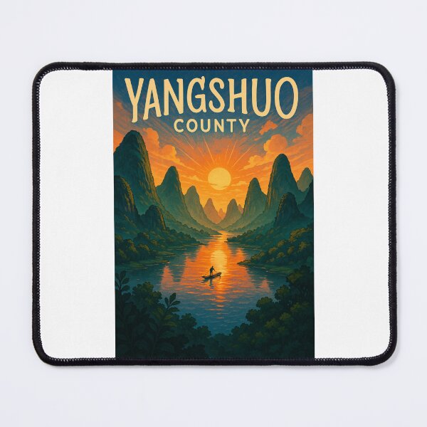 Item preview, Sunset Reflections in Yangshuo County, China designed and sold by Places On Earth.