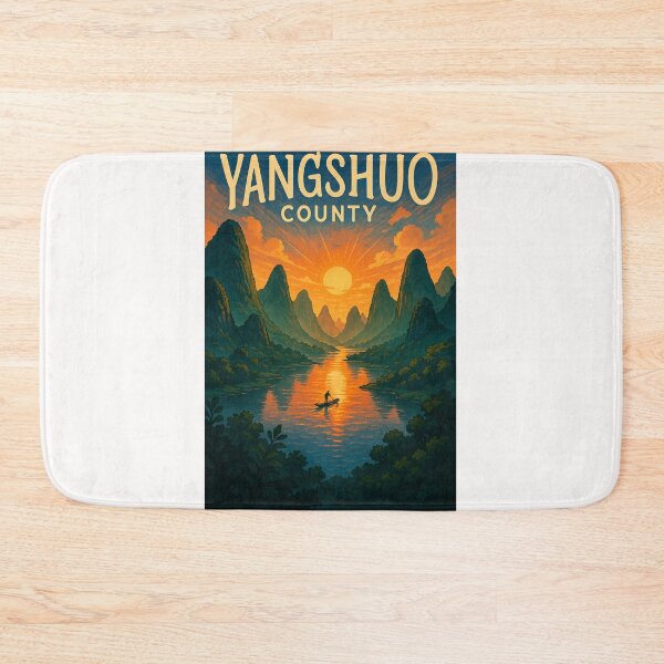 Item preview, Sunset Reflections in Yangshuo County, China designed and sold by Places On Earth.