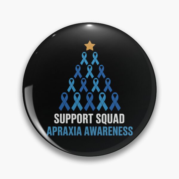 Item preview, Support Squad Apraxia Awareness Tree Ribbon Blue For Christmas designed and sold by VladoZork.