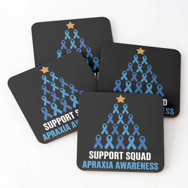 Item preview, Support Squad Apraxia Awareness Tree Ribbon Blue For Christmas designed and sold by VladoZork.