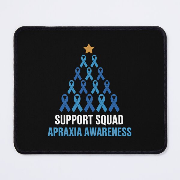 Item preview, Support Squad Apraxia Awareness Tree Ribbon Blue For Christmas designed and sold by VladoZork.