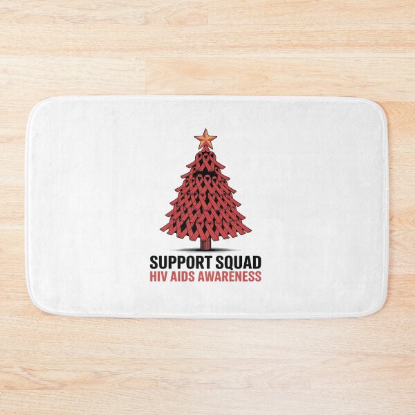 Item preview, Support Squad HIV AIDS Awareness Tree Ribbon Red For Christm designed and sold by VladoZork.