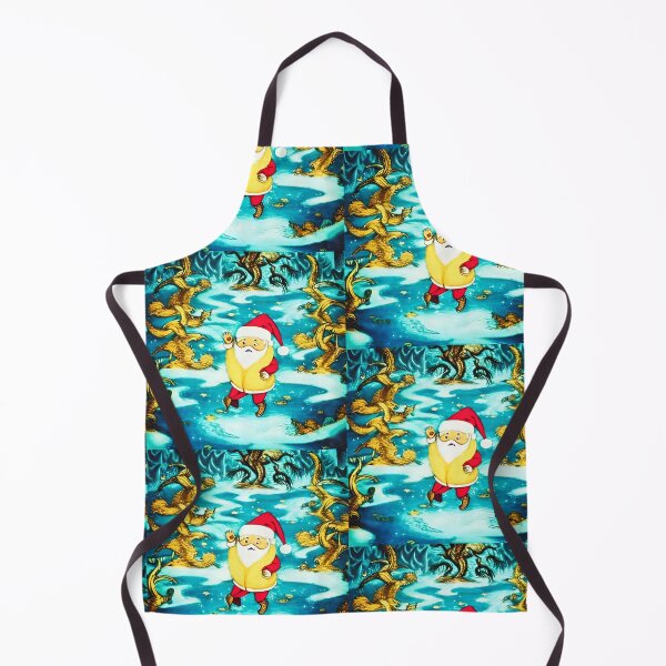 Item preview, Whimsical Santa & Yellow Dragons - Cartoon Fantasy Christmas Art designed and sold by SergioMiklos.