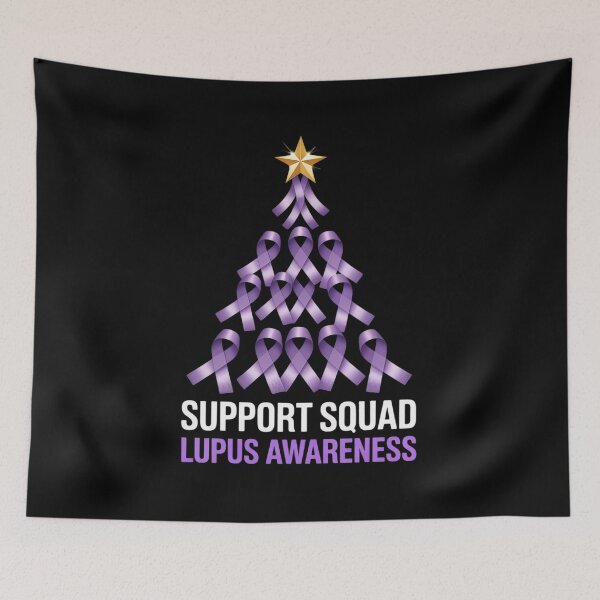 Item preview, Support Squad Lupus Awareness Tree Ribbon Purple For Christmas designed and sold by VladoZork.