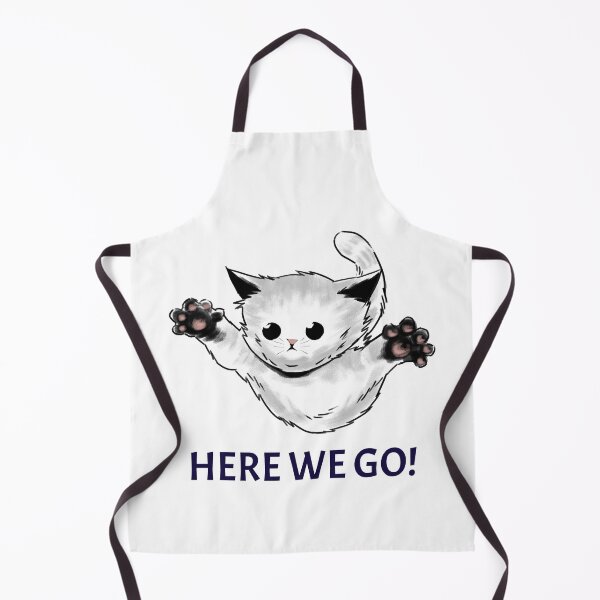 Item preview, Here We Go! – Cute Jumping Cat T-Shirt | Funny Kitten Illustration for Cat Lovers designed and sold by GaudaPrime31.