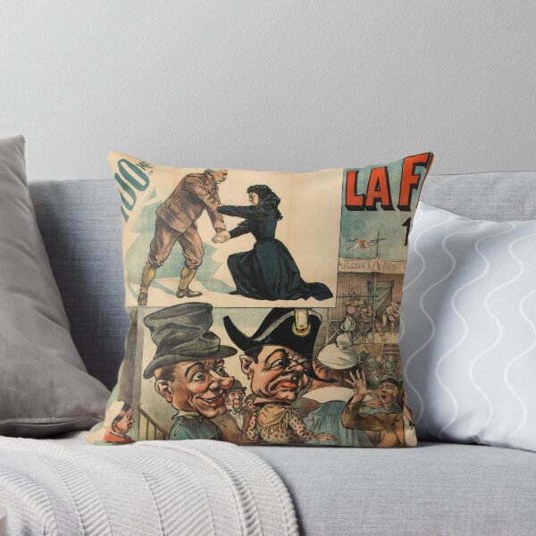 Item preview, Vintage French Theatrical Poster Art | La Fille Play at Ambigu Theater | 19th Century Caricature & Vibrant Decor designed and sold by artofuniverse.