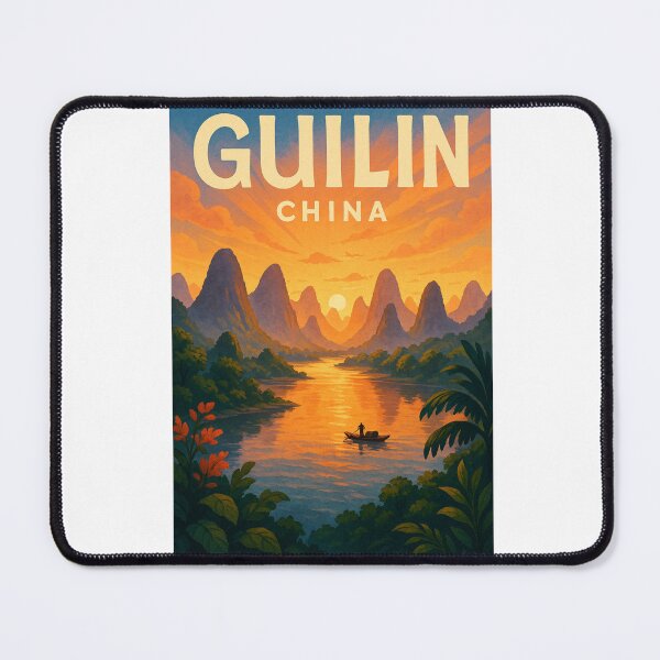 Item preview, Sunset on the Li River, Guilin, China designed and sold by Aryabek.