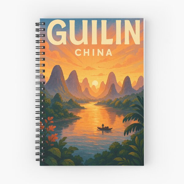 Item preview, Sunset on the Li River, Guilin, China designed and sold by Aryabek.