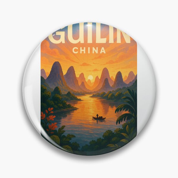 Item preview, Sunset on the Li River, Guilin, China designed and sold by Aryabek.