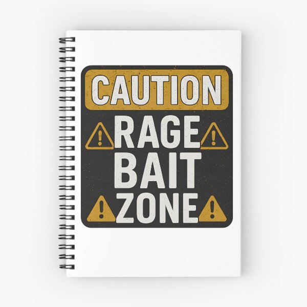 Item preview, Caution Rage Bait Zone, Funny Saying  designed and sold by Logiamerch.