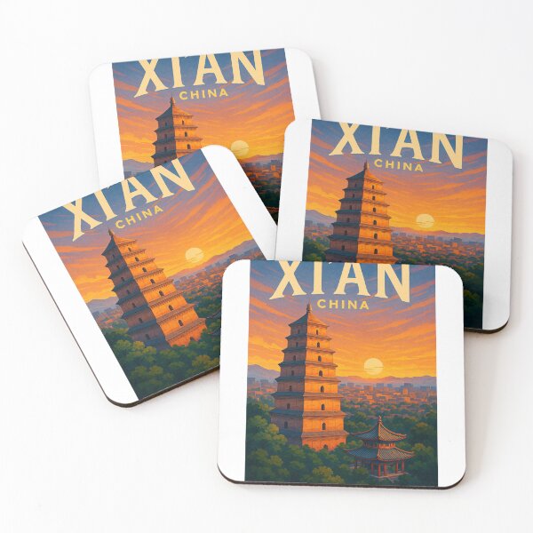 Item preview, Giant Wild Goose Pagoda in Xi’an, China at Dusk designed and sold by Aryabek.