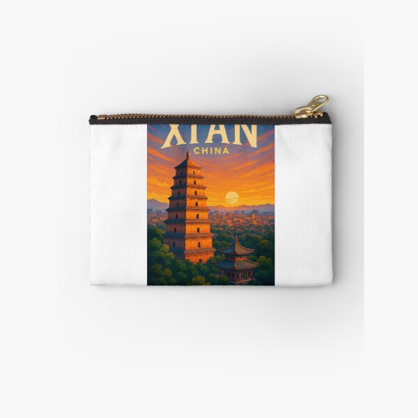 Item preview, Giant Wild Goose Pagoda in Xi’an, China at Dusk designed and sold by Aryabek.