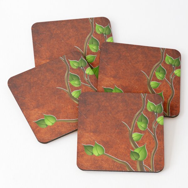 Item preview, Green branch on a rusty background designed and sold by Open Road Gallery .