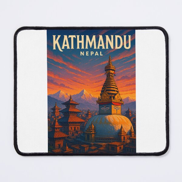 Item preview, Boudhanath Stupa at Dusk, Kathmandu Valley, Nepal designed and sold by Aryabek.
