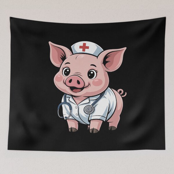 Artikelvorschau, Arzt Schweineliebhaber Stethoskop Gesundheitswesen Krankenpflege Medizinisch Schwein entworfen und verkauft von petrichorsworld.