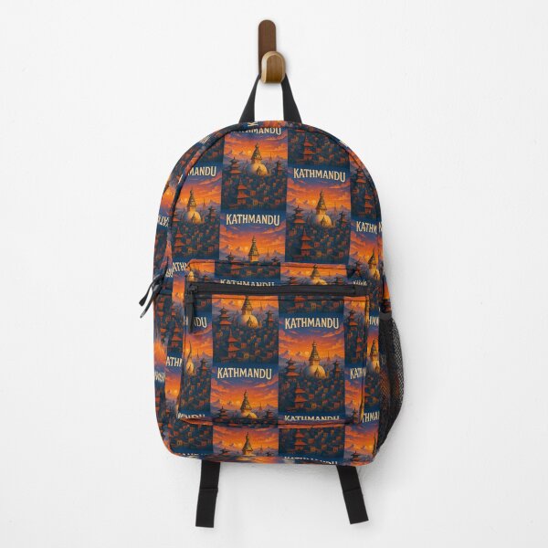 Item preview, Kathmandu Valley with Stupas and Himalayas, Nepal designed and sold by Aryabek.