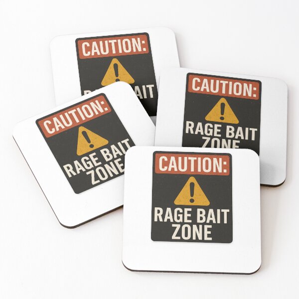 Item preview, Caution Rage Bait Zone, Funny Saying  designed and sold by Logiamerch.