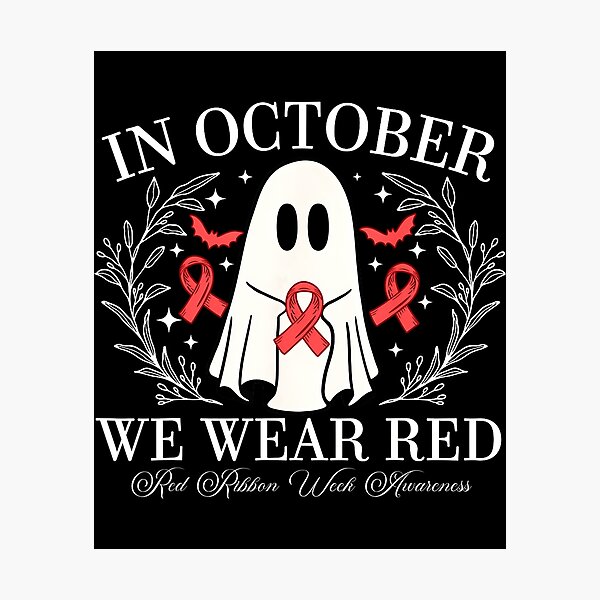 Item preview, 90s Quote Support In October Vintage Wear Red We Month designed and sold by AdelhenLang.