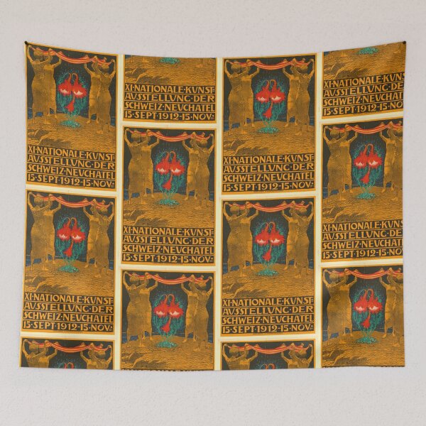 Item preview, Art Nouveau Poster | XI National Art Exhibition 1912 | Swiss Vintage Graphic Design | Neuchâtel Museum Print designed and sold by artofuniverse.