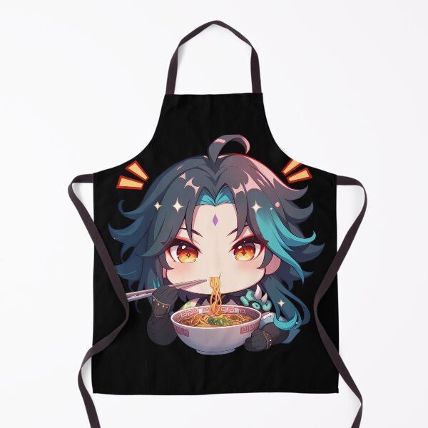 Item preview, Game Xiao Genshin Impact Chibi Boy Eating Spicy Ramen Anime designed and sold by Raslbazola.