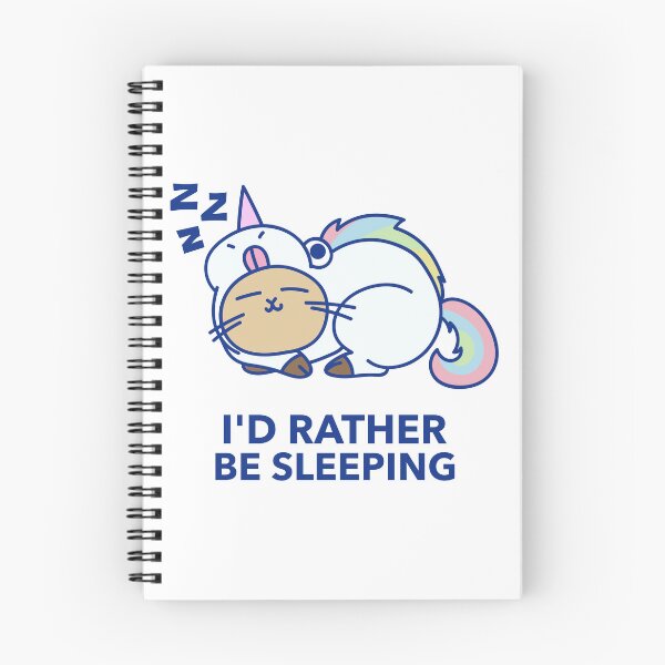 Item preview, I’d Rather Be Sleeping – Cute Cat Unicorn T-Shirt | Funny Lazy Day Kawaii Design designed and sold by GaudaPrime31.