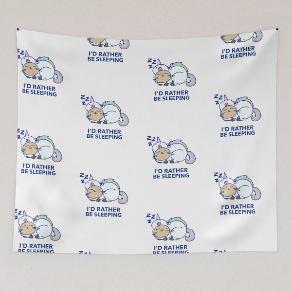 Item preview, I’d Rather Be Sleeping – Cute Cat Unicorn T-Shirt | Funny Lazy Day Kawaii Design designed and sold by GaudaPrime31.