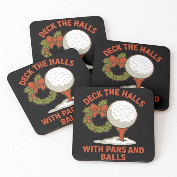 Item preview, Deck The Halls With Pars And Balls Holiday Golf designed and sold by LuminOrb.