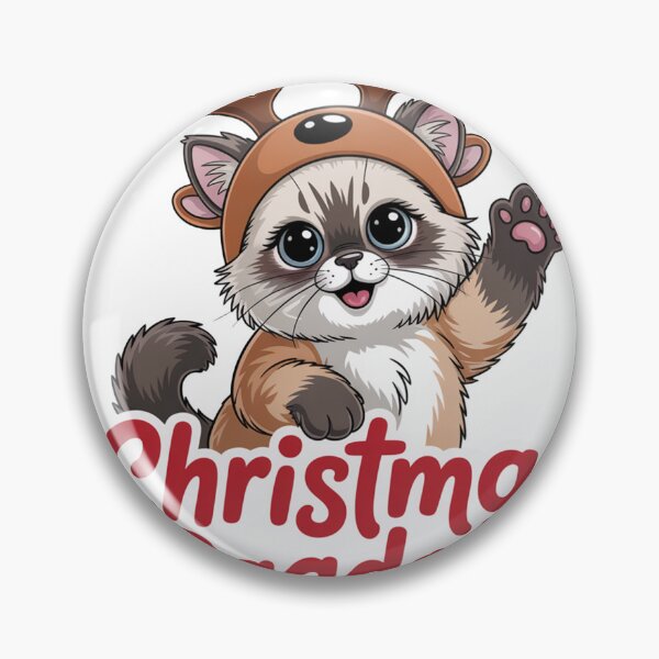 Item preview, Ragdoll cat merry Christmas Liandia designed and sold by kaka8888.