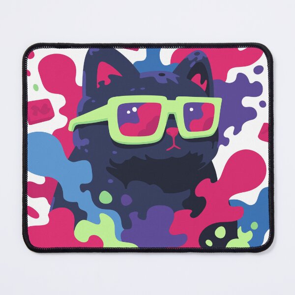 Item preview, Gato negro neón abstracto designed and sold by Pixelmancy.