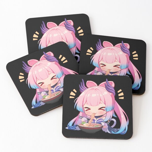 Item preview, Kawaii Sangonomiya Kokomi Enjoying Ramen Genshin Impact Anime designed and sold by Raslbazola.