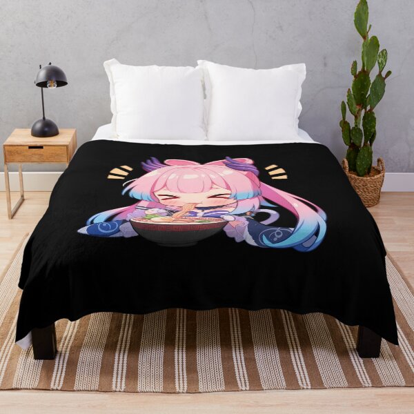 Item preview, Kawaii Sangonomiya Kokomi Enjoying Ramen Genshin Impact Anime designed and sold by Raslbazola.