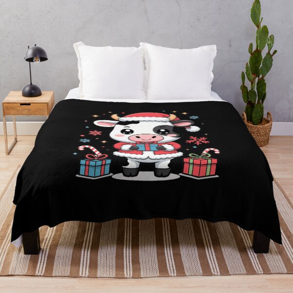 Item preview, Chibi Cow in Santa Outfit | Cute Kawaii Christmas Design designed and sold by ColorSplash123.