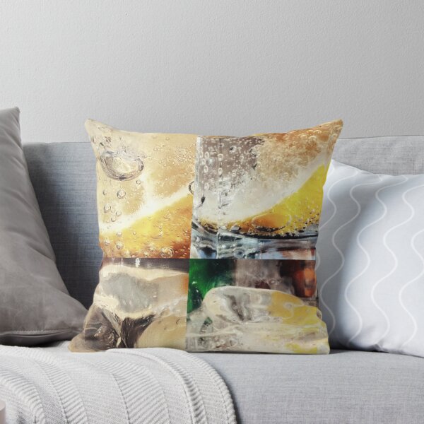 Item preview, Lemon and Sparkling Water Triptych - Vibrant Macro Photography  designed and sold by SergioMiklos.