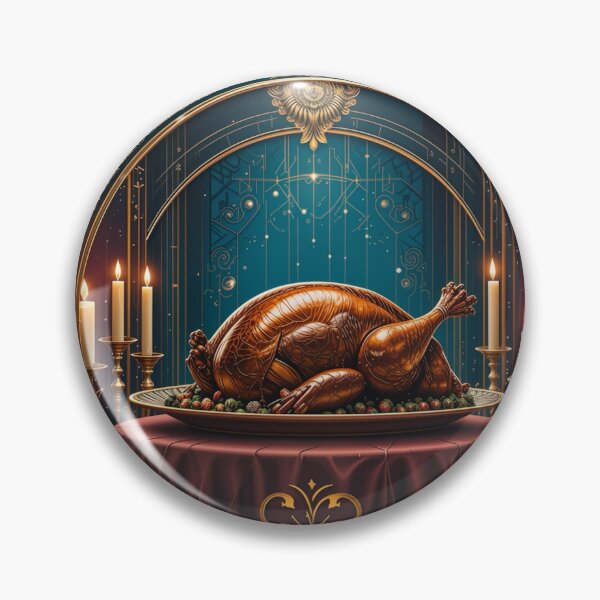 Item preview, Elegant Christmas Turkey Dinner Digital Art designed and sold by AQUILAKREO.