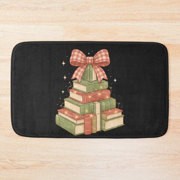 Item preview, Coquette Bow Christmas Book Tree Cute Holiday Reading christmas tree coquette Design designed and sold by FreshVibe Prints.