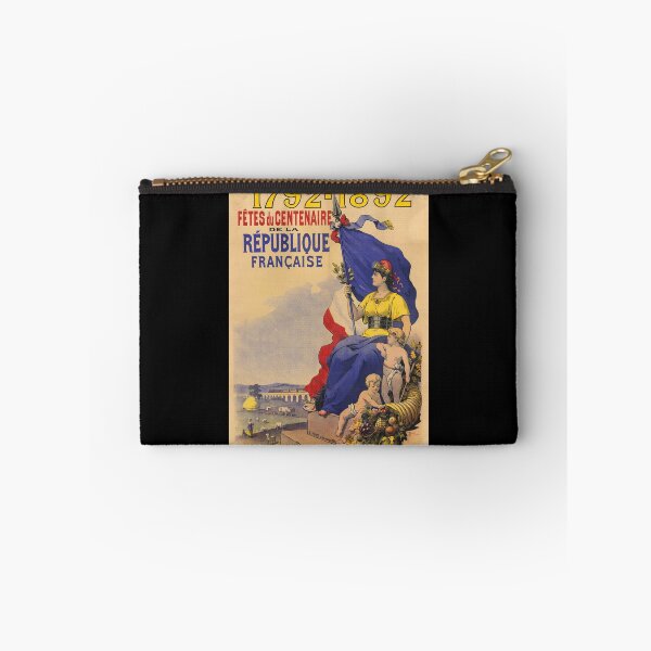 Item preview, Celebrate 100 Years of the French Republic | Art Nouveau Style Poster | Marianne with Tricolor Flag & Olive Branch designed and sold by artofuniverse.