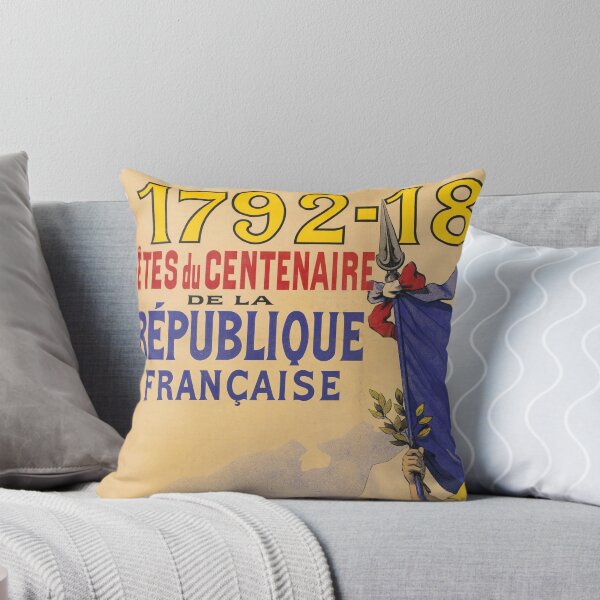 Item preview, Celebrate 100 Years of the French Republic | Art Nouveau Style Poster | Marianne with Tricolor Flag & Olive Branch designed and sold by artofuniverse.