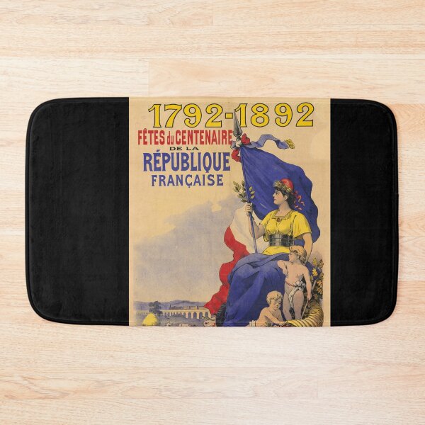 Item preview, Celebrate 100 Years of the French Republic | Art Nouveau Style Poster | Marianne with Tricolor Flag & Olive Branch designed and sold by artofuniverse.