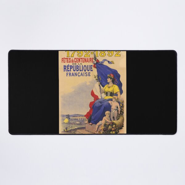 Item preview, Celebrate 100 Years of the French Republic | Art Nouveau Style Poster | Marianne with Tricolor Flag & Olive Branch designed and sold by artofuniverse.