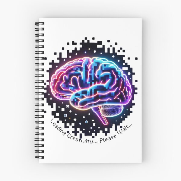 Item preview, Loading Creativity – Retro Pixel Brain Tee designed and sold by EcoArtTees.