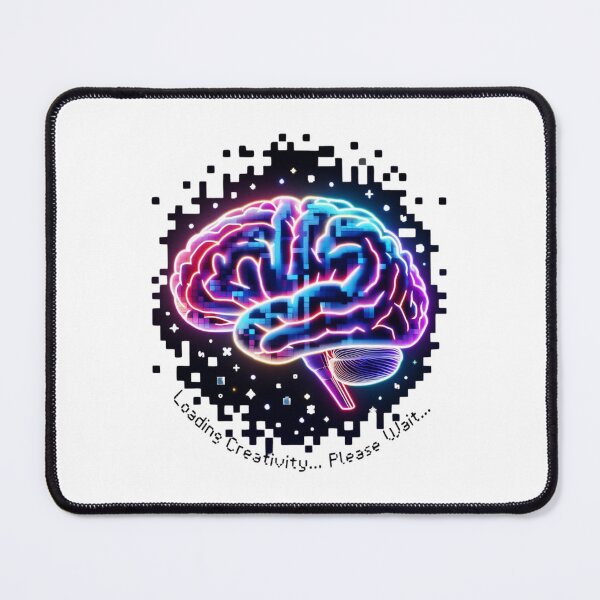 Item preview, Loading Creativity – Retro Pixel Brain Tee designed and sold by EcoArtTees.