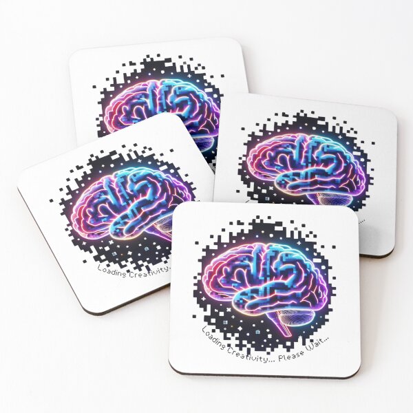 Item preview, Loading Creativity – Retro Pixel Brain Tee designed and sold by EcoArtTees.