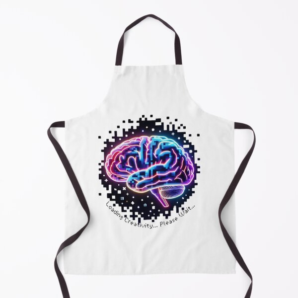 Item preview, Loading Creativity – Retro Pixel Brain Tee designed and sold by EcoArtTees.