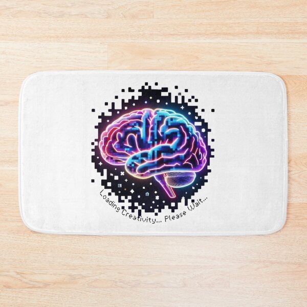 Item preview, Loading Creativity – Retro Pixel Brain Tee designed and sold by EcoArtTees.