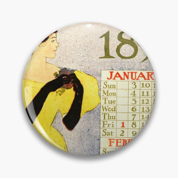 Item preview, 1897 Vintage Calendar Art | Edward Penfield Poster | Art Nouveau Woman in Yellow Dress & Flowers | Gibson Girl Era Print designed and sold by artofuniverse.
