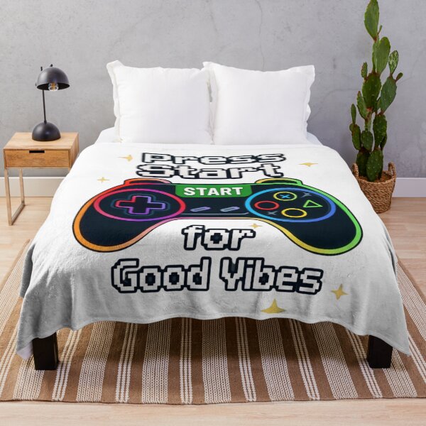 Item preview, Press Start for Good Vibes – Vintage Gamer Tee designed and sold by EcoArtTees.