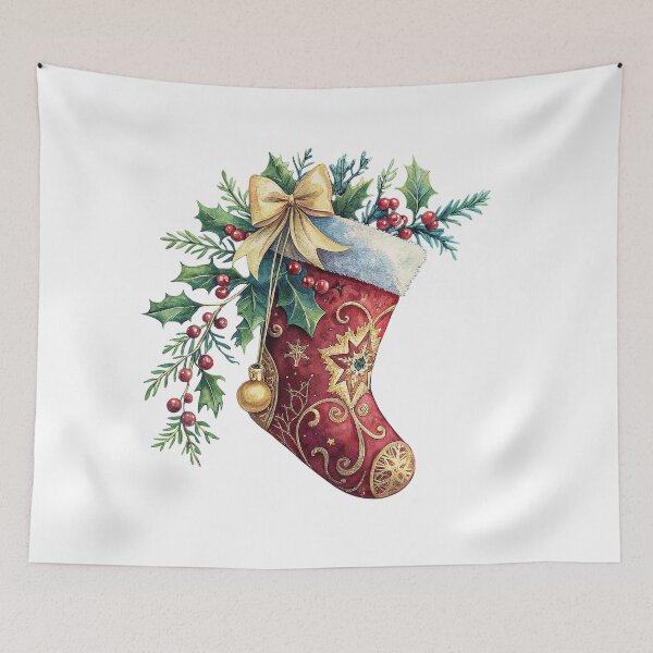 Item preview, Cute and classic Christmas stockings designed and sold by Merrylands Artshop.